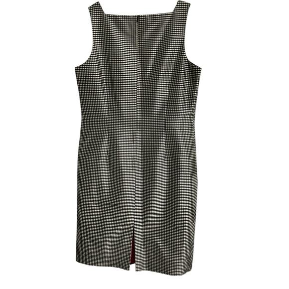 SHOMI by Willie Shor Sheath Dress 100% Silk SZ 12 Checkered Sleeveless Lined - Picture 6 of 11